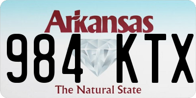 AR license plate 984KTX