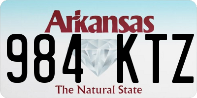 AR license plate 984KTZ