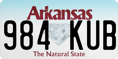 AR license plate 984KUB