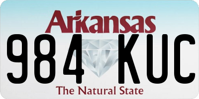 AR license plate 984KUC