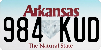 AR license plate 984KUD