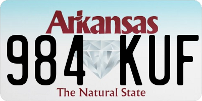 AR license plate 984KUF
