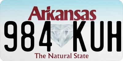 AR license plate 984KUH