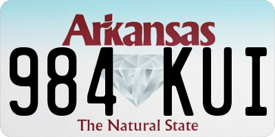 AR license plate 984KUI