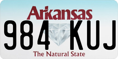 AR license plate 984KUJ