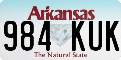 AR license plate 984KUK