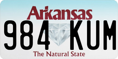AR license plate 984KUM