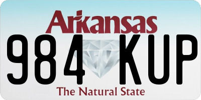 AR license plate 984KUP