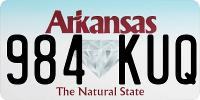 AR license plate 984KUQ