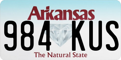 AR license plate 984KUS