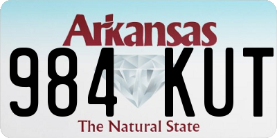 AR license plate 984KUT