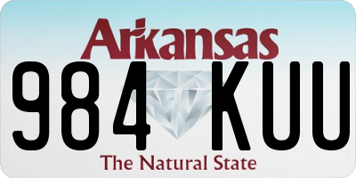 AR license plate 984KUU