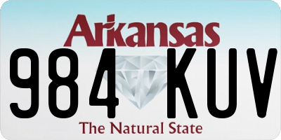 AR license plate 984KUV