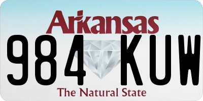 AR license plate 984KUW