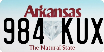 AR license plate 984KUX