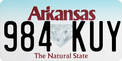AR license plate 984KUY