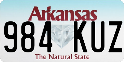 AR license plate 984KUZ