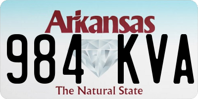 AR license plate 984KVA