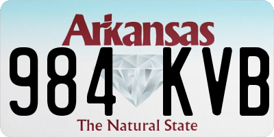 AR license plate 984KVB