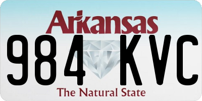 AR license plate 984KVC