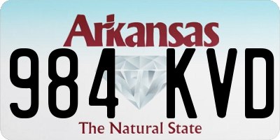 AR license plate 984KVD