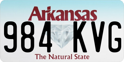 AR license plate 984KVG