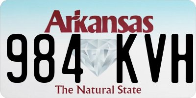 AR license plate 984KVH