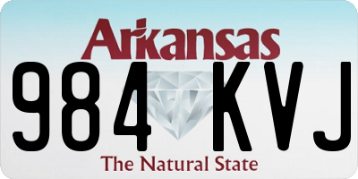 AR license plate 984KVJ
