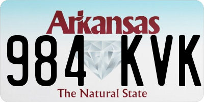 AR license plate 984KVK