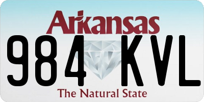 AR license plate 984KVL