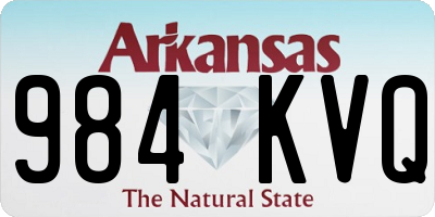 AR license plate 984KVQ
