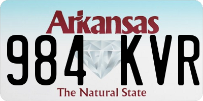 AR license plate 984KVR