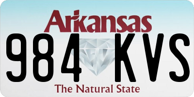 AR license plate 984KVS