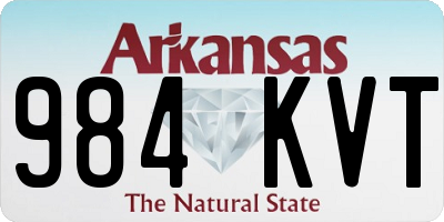 AR license plate 984KVT