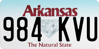 AR license plate 984KVU