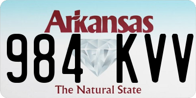 AR license plate 984KVV