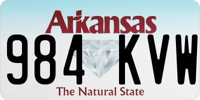 AR license plate 984KVW