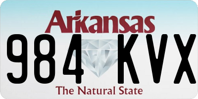 AR license plate 984KVX