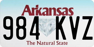 AR license plate 984KVZ