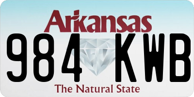 AR license plate 984KWB