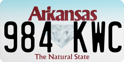 AR license plate 984KWC