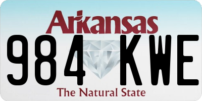 AR license plate 984KWE