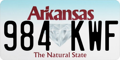 AR license plate 984KWF