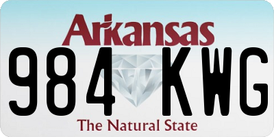 AR license plate 984KWG