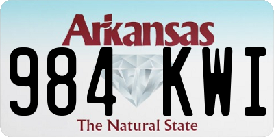 AR license plate 984KWI