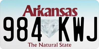 AR license plate 984KWJ