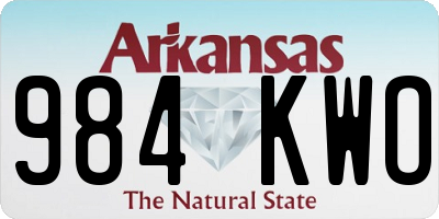 AR license plate 984KWO