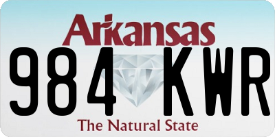 AR license plate 984KWR