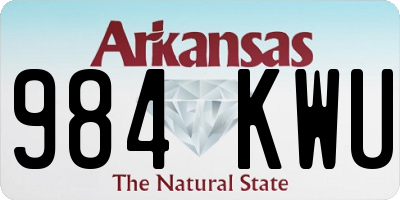 AR license plate 984KWU
