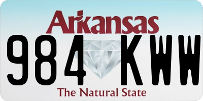 AR license plate 984KWW
